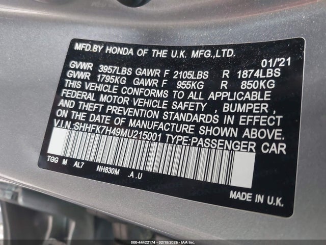 HONDA CIVIC SPORT - 9