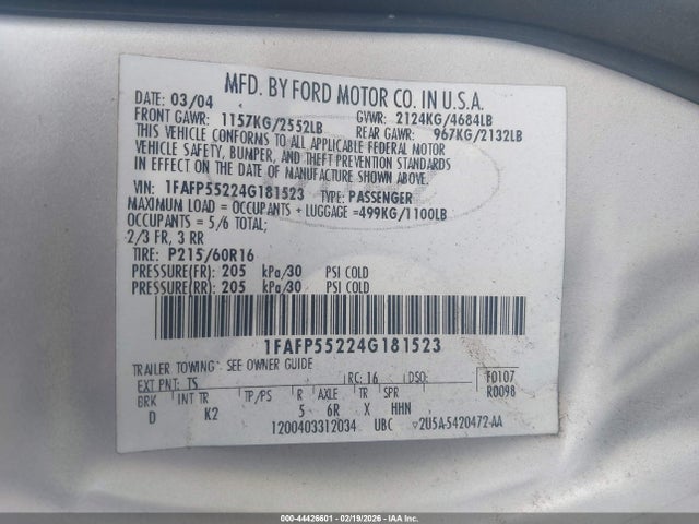 FORD TAURUS SES - 9