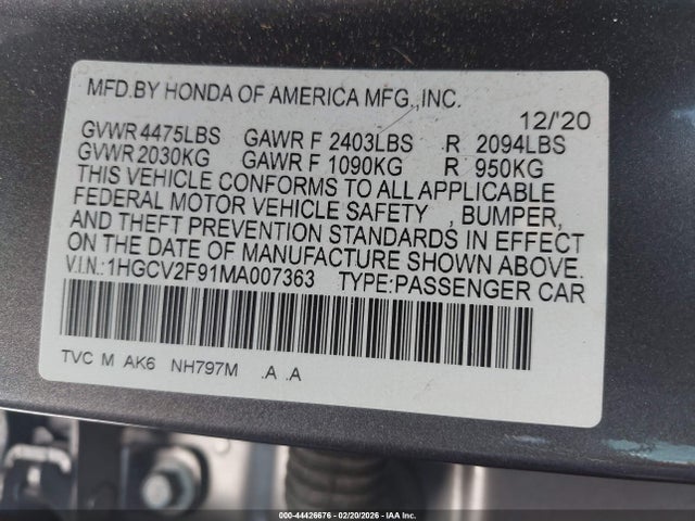 HONDA ACCORD TOURING - 9