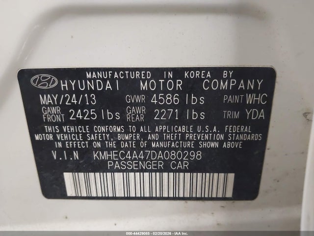 HYUNDAI SONATA HYBRID LIMITED - 9