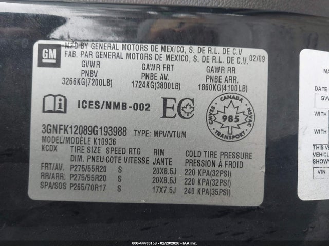 CHEVROLET AVALANCHE 1500 LS - 9