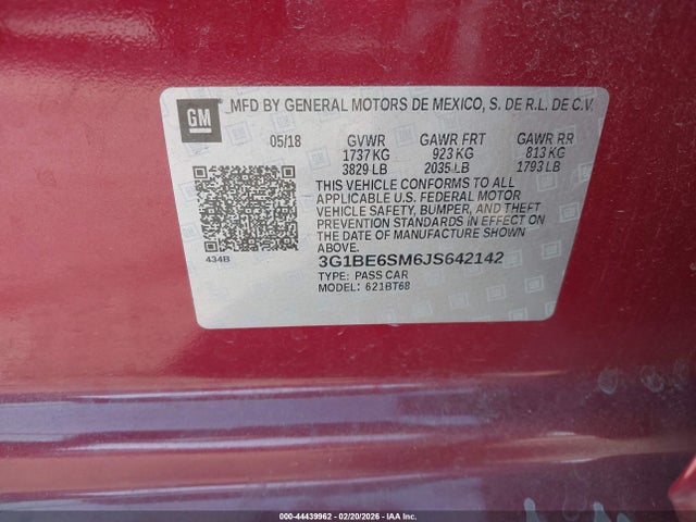 صورة 9 لـ 2018 Chevrolet CRUZE LT AUTO