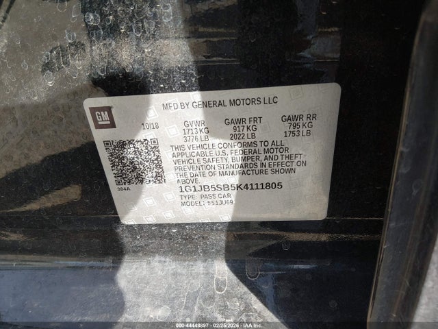 CHEVROLET SONIC LS AUTO - 9