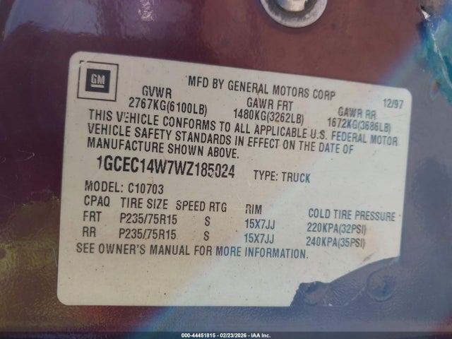 CHEVROLET C1500 FLEETSIDE - 9