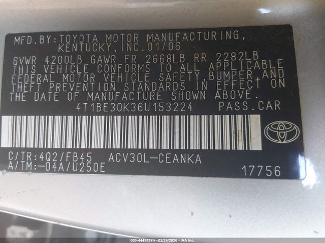 2006 Toyota CAMRY LE 照片 9
