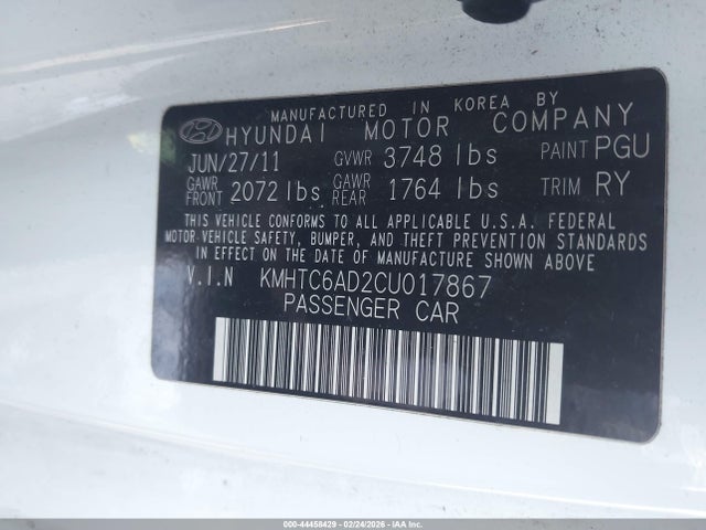 HYUNDAI VELOSTER BASE W/GRAY - 9