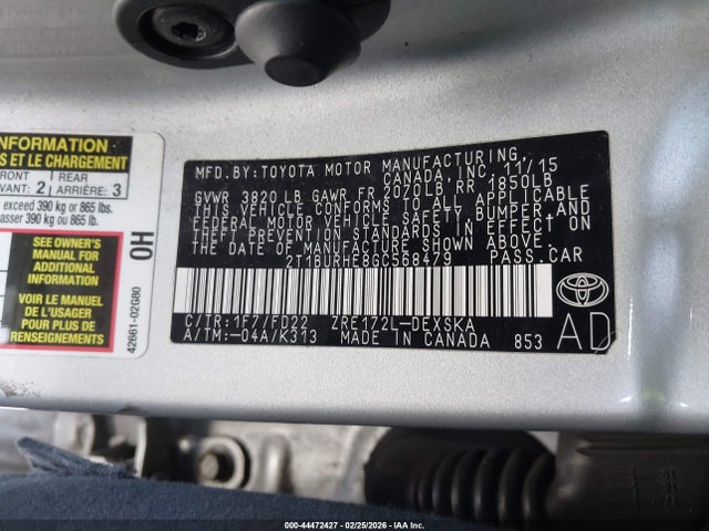 2016 Toyota COROLLA S PLUS 照片 9