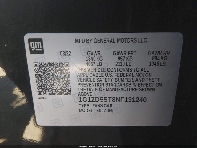 CHEVROLET MALIBU FWD LT - 9