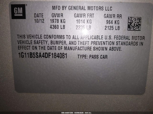 CHEVROLET MALIBU 1LS - 9