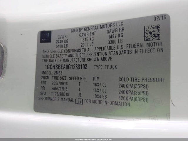 CHEVROLET COLORADO WT - 9