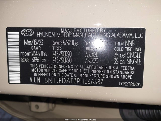 HYUNDAI SANTA CRUZ LIMITED - 9