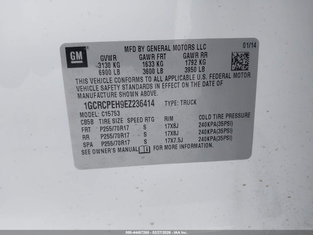 CHEVROLET SILVERADO 1500 WORK TRUCK 1WT - 9