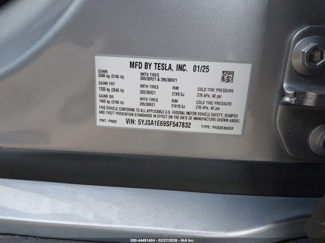 2025 Tesla MODEL S PLAID 缩略图 9