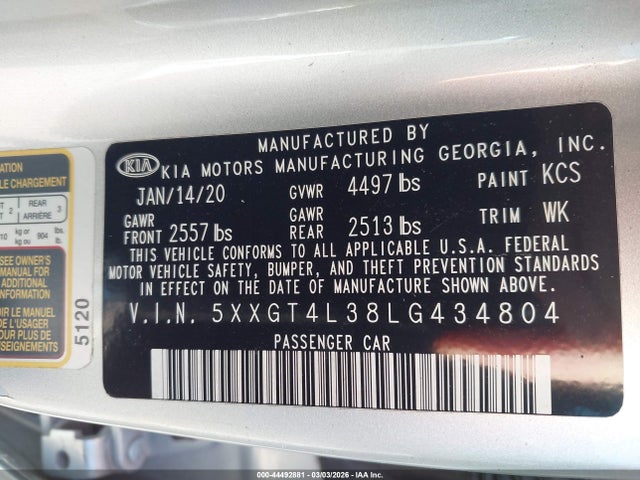 صورة 9 لـ 2020 KIA OPTIMA LX
