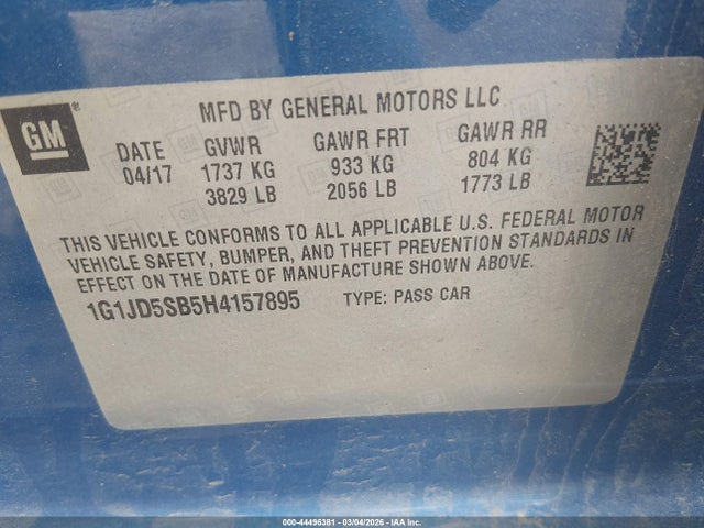 CHEVROLET SONIC LT AUTO - 9