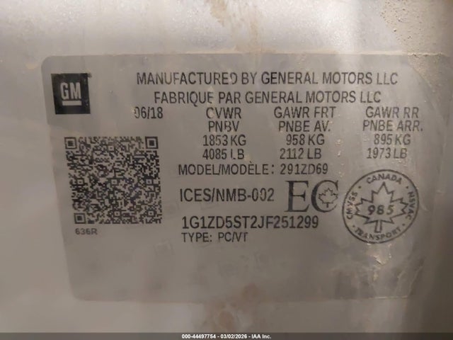 2018 Chevrolet MALIBU LT 照片 9