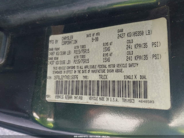 DODGE DAKOTA SLT/SPORT - 9