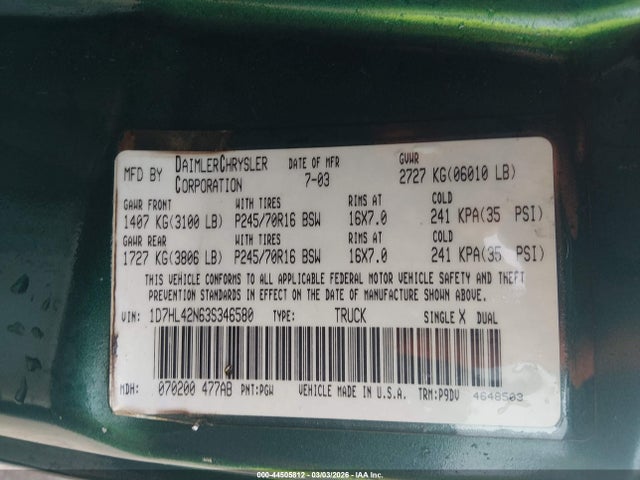 DODGE DAKOTA SLT - 9