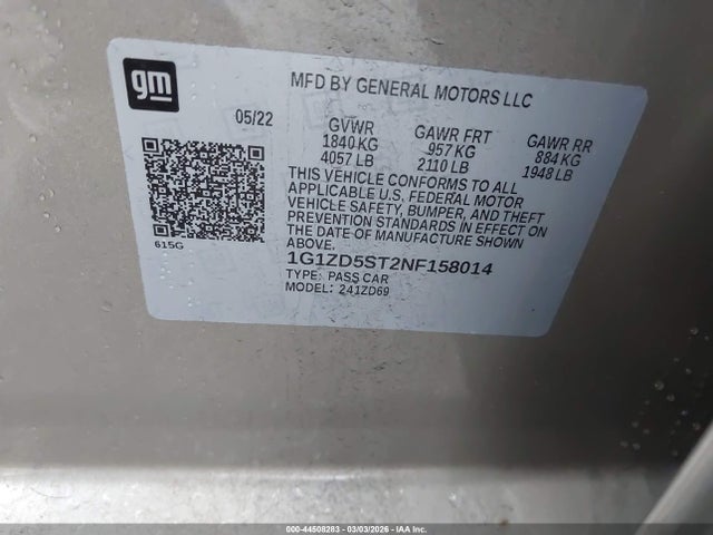 CHEVROLET MALIBU FWD LT - 9