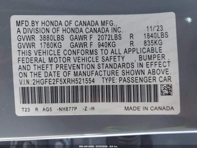 HONDA CIVIC SPORT - 9