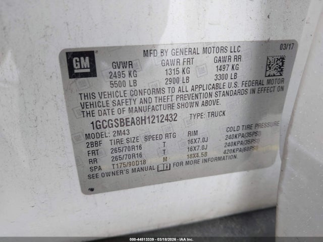 CHEVROLET COLORADO WT - 9