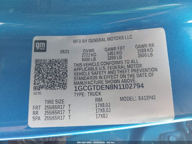 CHEVROLET COLORADO 4WD SHORT BOX Z71 - 9