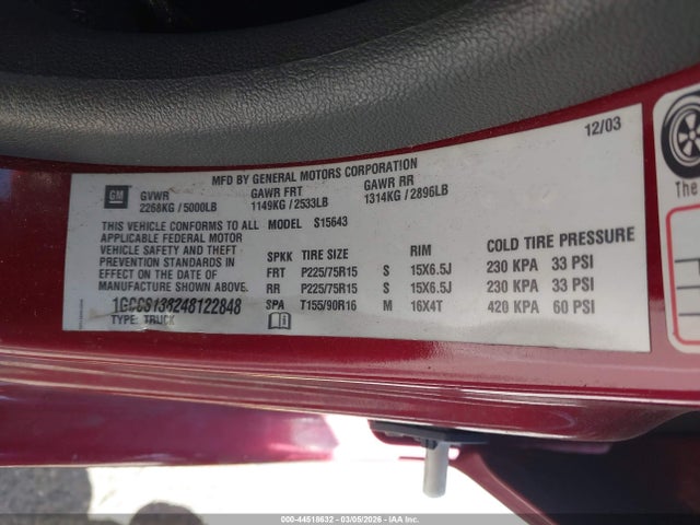 2004 Chevrolet COLORADO LS 照片 9