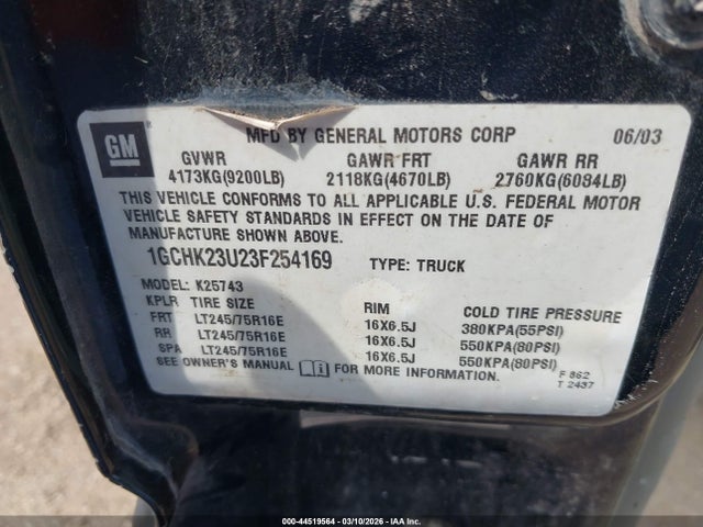 CHEVROLET SILVERADO 2500HD LT - 9