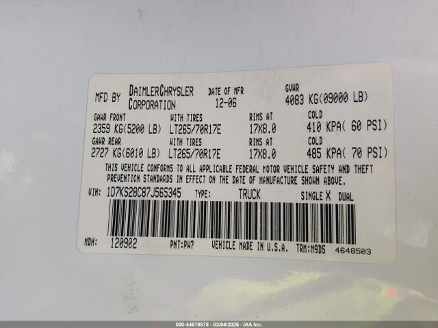 DODGE RAM 2500 SLT/TRX4 OFF ROAD/SPORT/POWER WAGON - 9