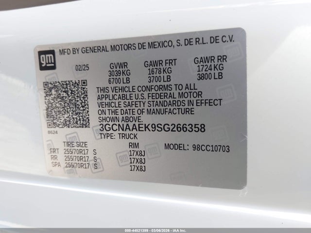 CHEVROLET SILVERADO 1500 2WD STANDARD BED WT - 9