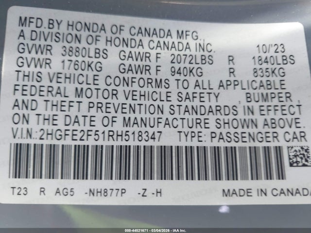 HONDA CIVIC SPORT - 9