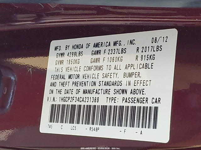 HONDA ACCORD 2.4 LX - 9