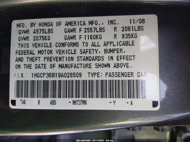 HONDA ACCORD 3.5 EX-L - 9