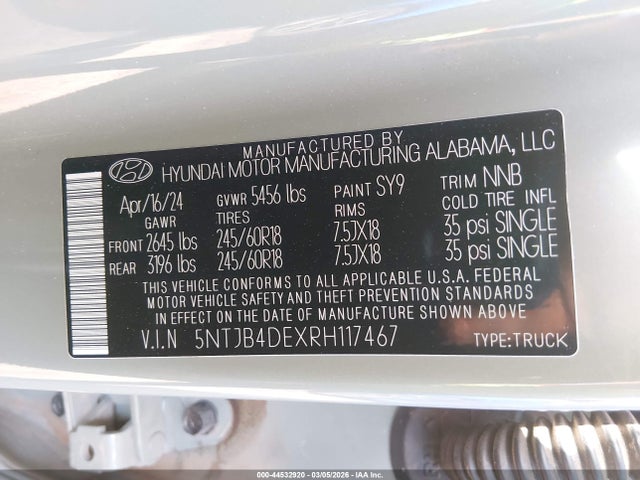 HYUNDAI SANTA CRUZ SEL - 9