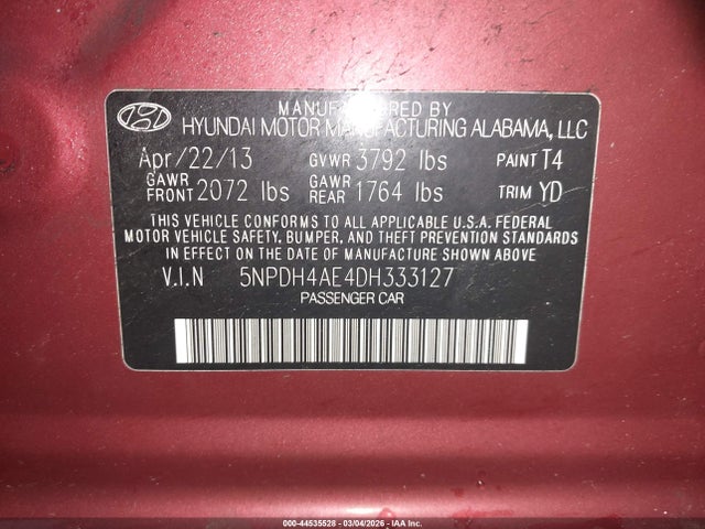 HYUNDAI ELANTRA LIMITED - 9