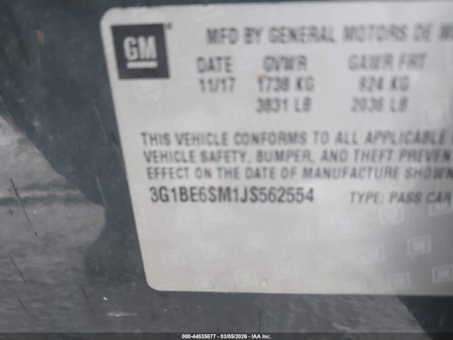 CHEVROLET CRUZE LT AUTO - 9