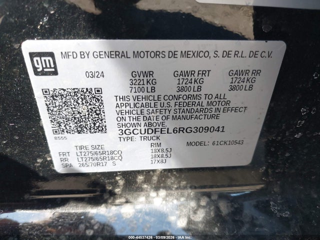 CHEVROLET SILVERADO 1500 4WD SHORT BED LT TRAIL BOSS - 9