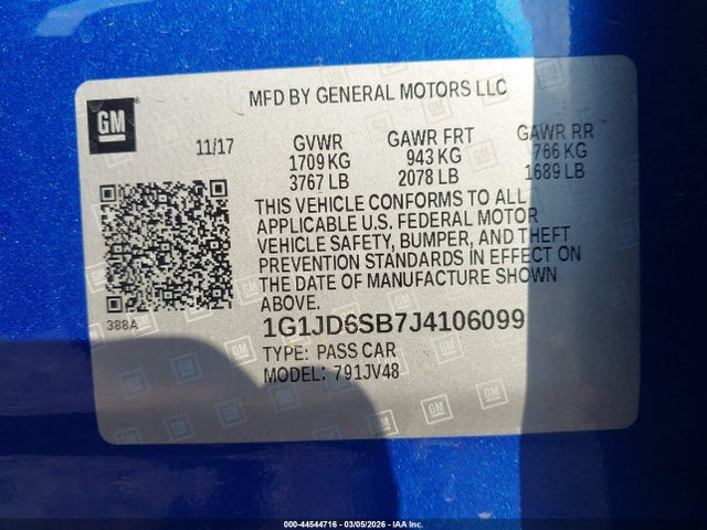 CHEVROLET SONIC LT AUTO - 9