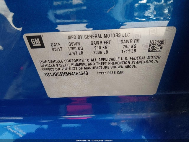 CHEVROLET SONIC LS AUTO - 9