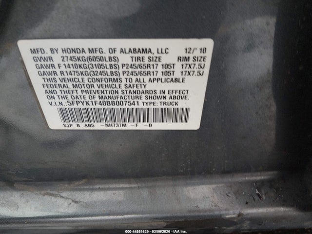 HONDA RIDGELINE RTS - 9