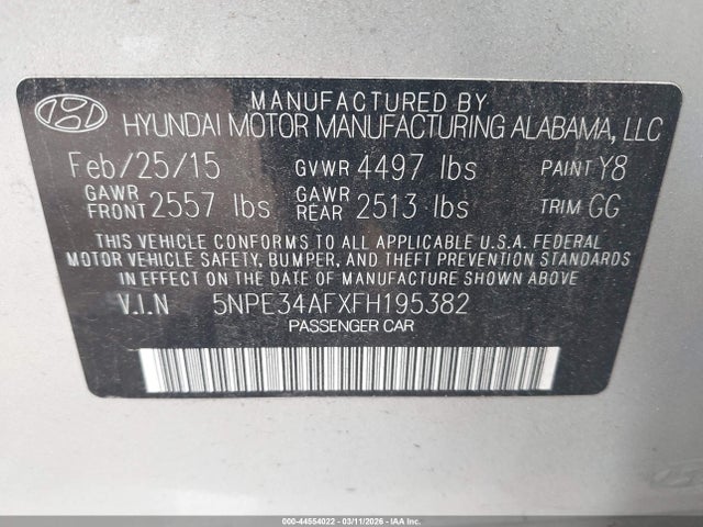 HYUNDAI SONATA LIMITED - 9