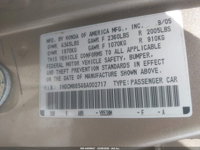 HONDA ACCORD 3.0 EX - 9