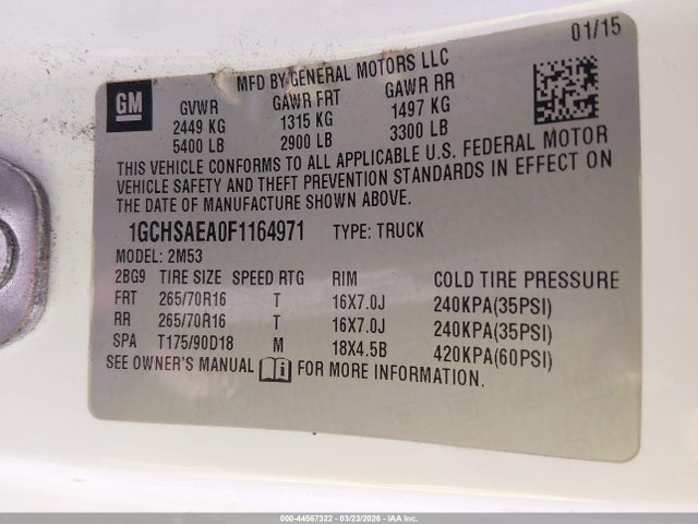 CHEVROLET COLORADO WT - 9