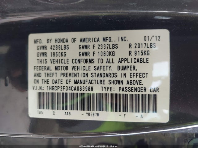 HONDA ACCORD 2.4 LX - 9