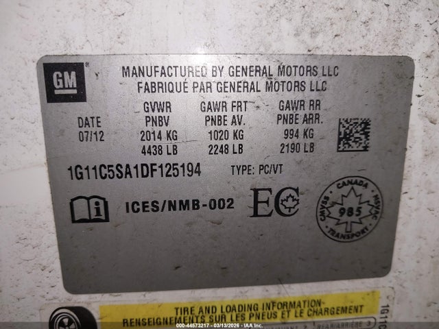 2013 Chevrolet MALIBU 1LT 照片 9