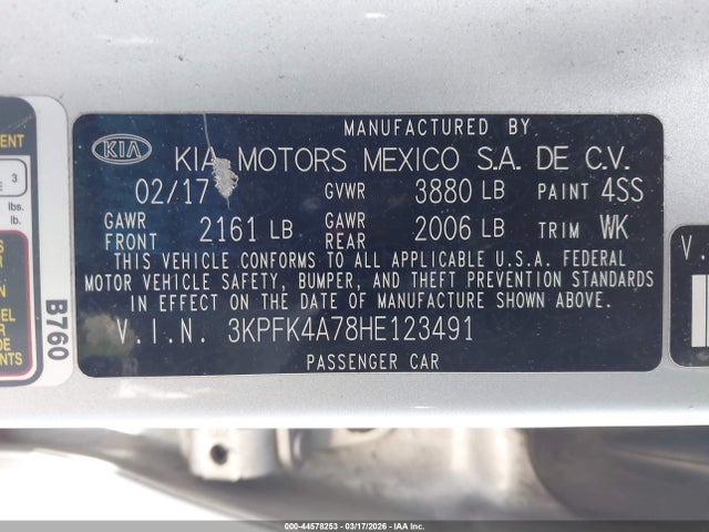 2017 KIA FORTE LX — фото 9