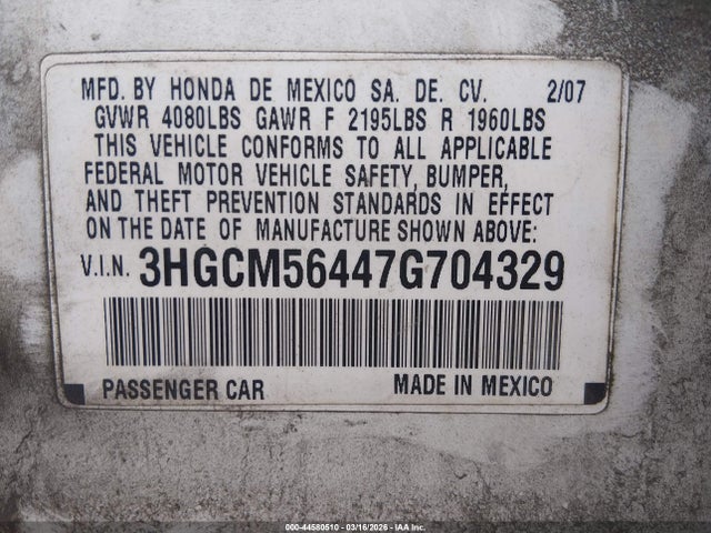 HONDA ACCORD 2.4 LX - 9