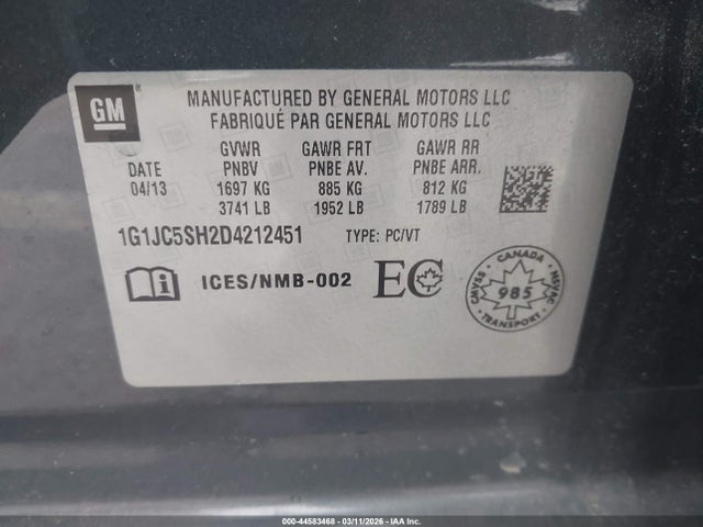 CHEVROLET SONIC LT AUTO - 9