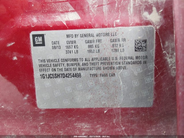 CHEVROLET SONIC LT AUTO - 9