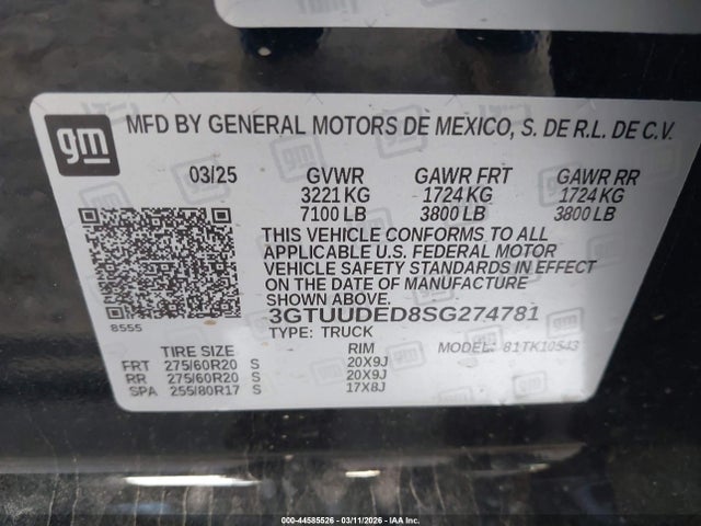 2025 GMC SIERRA 1500 4WD SHORT BOX SLT — фото 9